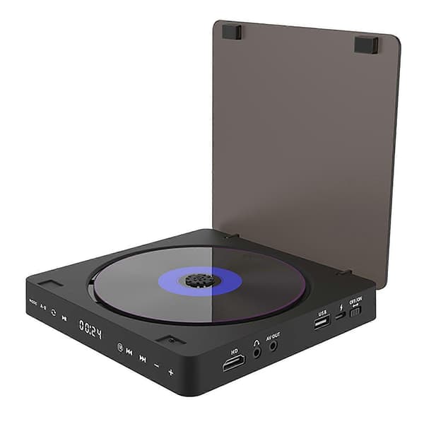 HD DVD/VCD-soitin kannettava videolaite monitoimisoitin 1080P Mini Anti-Skip DVD-soitin Black