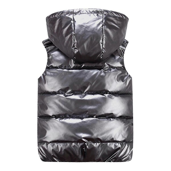 Unisex Skinnende Vanntett Ermeløs Jakke Lett Vattert Vest Banmo Grey XL