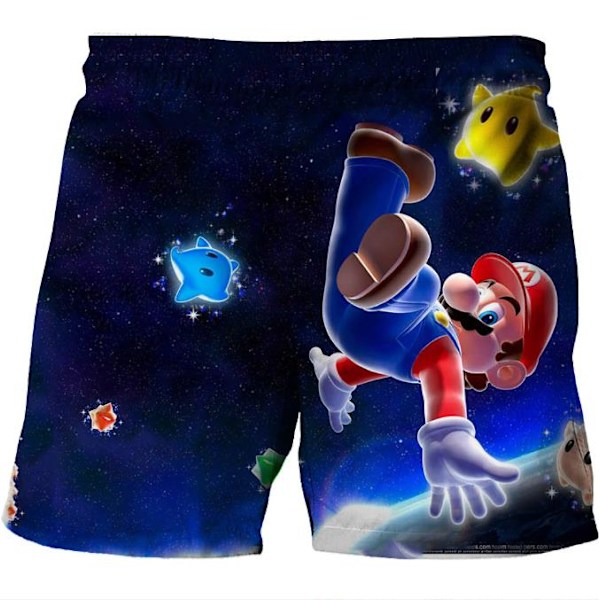 Kids 3D Super Mario Bro Swimming Shorts Swimwear Beach Wear Surfing Gift A