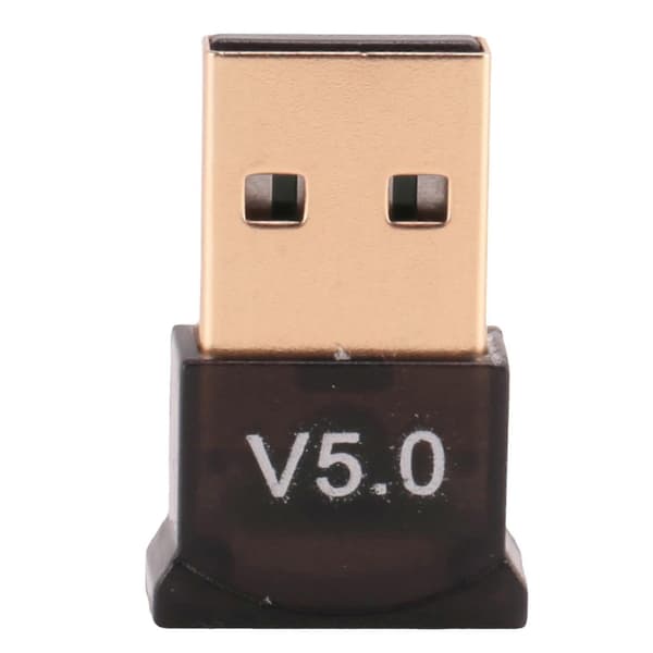 USB Bluetooth 5.0-adapter for PC Win10/8.1/8/7/Bluetooth Dongle-mottaker/sender for støtte til Black