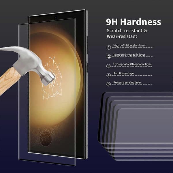 För Galaxy S23 Ultra Härdat Glas
