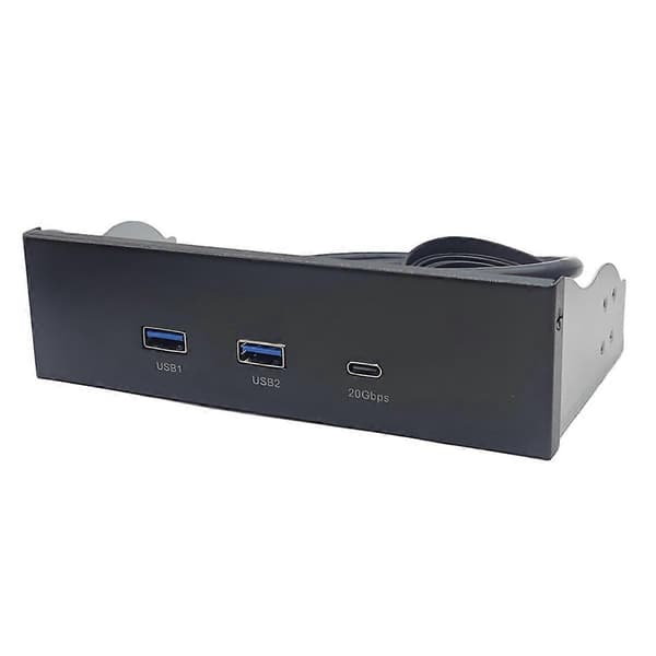 USB-frontpanel för PC 2 portar USB 3.2 GEN1 5 Gbps + 1 port TYPE-C