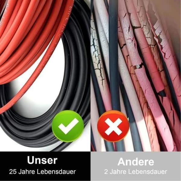 Solcellekabel forlengelse - PZCC - 4mm - 4m - MC4-kontakt - 1500V