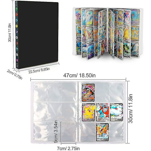 Lommer 432 Kort Anime Album Bog Pikachu Yndlings Spil Kort Map Binder Mappe Beast