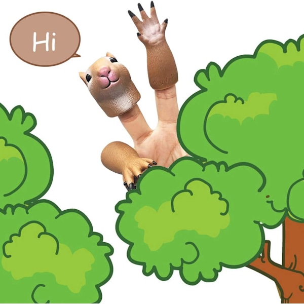 Ekorre Handdocka Ekorre Fancy Toys Fingerdocka Rekvisita Anima