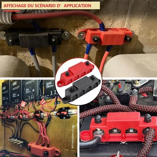 2 x 12V 250A 4-polig samlingsskena strömfördelningsblock
