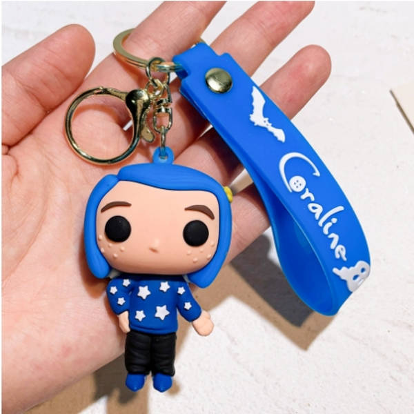 Coraline og den hemmelige dør Coraline nøglering Tegneseriefigur nøglering Fans gaver E