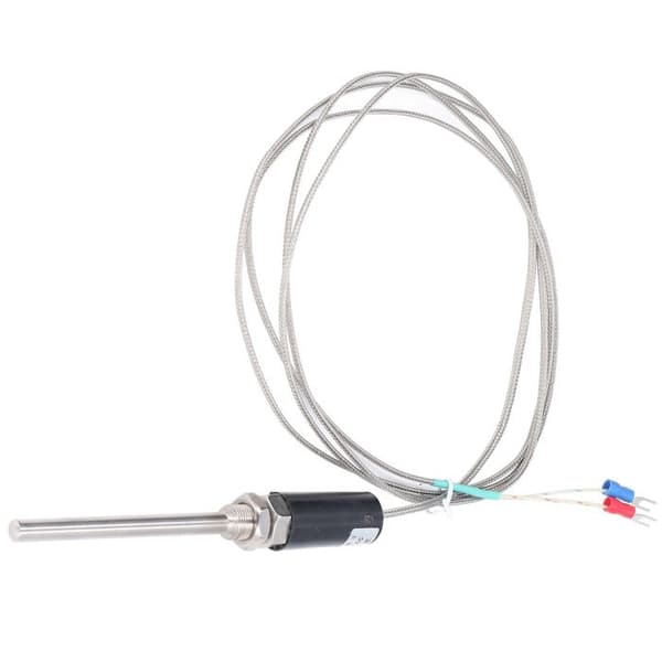 Typ K termoelementsensor, nichromskärmade trådsensorer med 100 mm rak stam
