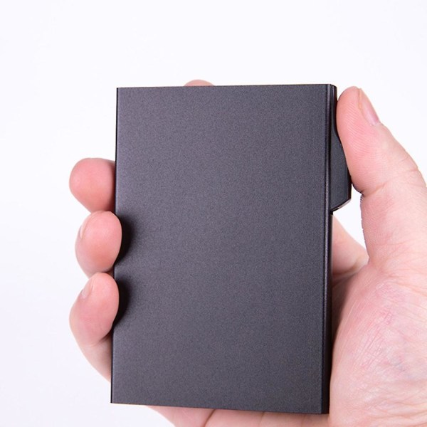 Rfid Kreditkort Pengar Hållare Automatisk Pop-up Slim Plånbok i aluminium