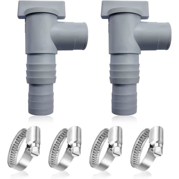 Poolventil - PVC - 32 mm - 2 st - Robust och hållbar - Exakt flödeskontroll