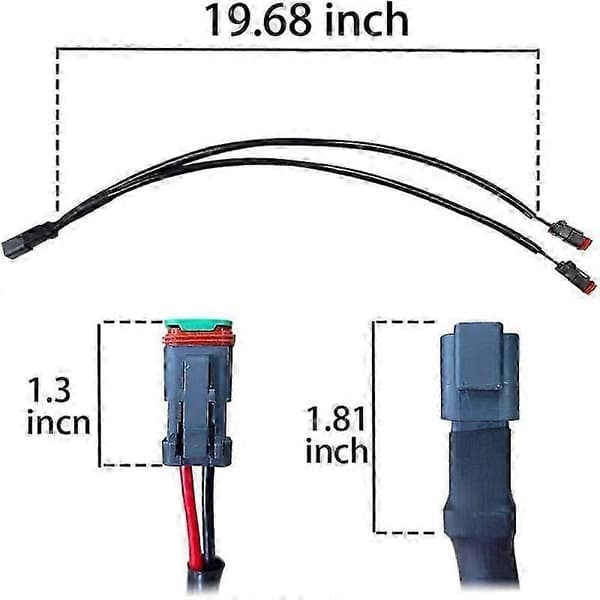 Deutsch-kontakt 2-leder 3-i-1 for LED-lys Black