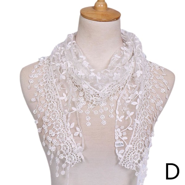 Hollow Tassel Scarf Fashion Lace Triangle Width Scarf Women Grac