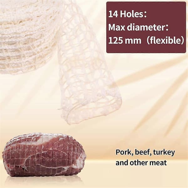 [KK]5M Meat Net Roll, Size 18, Smoked Meat, Poultry, Ham, Meat, Charcuterie, String Net Roll, Wrapping Net, Beef Net Roll 22