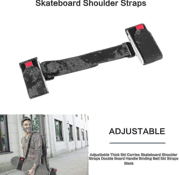 [KK]2-pack Ski Carrier Strap Adjustable Ski and Pole Carrier Strap, Shoulder Straps Compatible with Ski Carrier