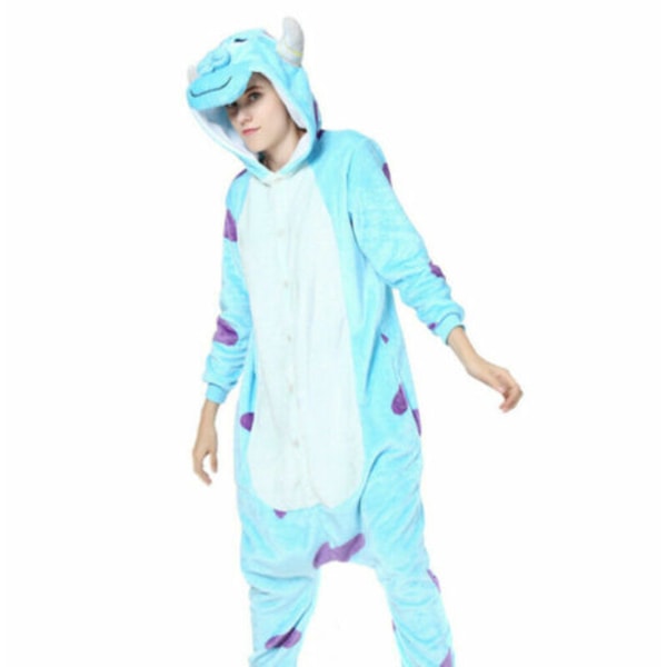 Dyr Pyjamas Kigurumi Nattkjole Kostymer Voksen Jumpsuit Antrekk V #2 Monster Sullivan #2 Monster Sullivan adult S