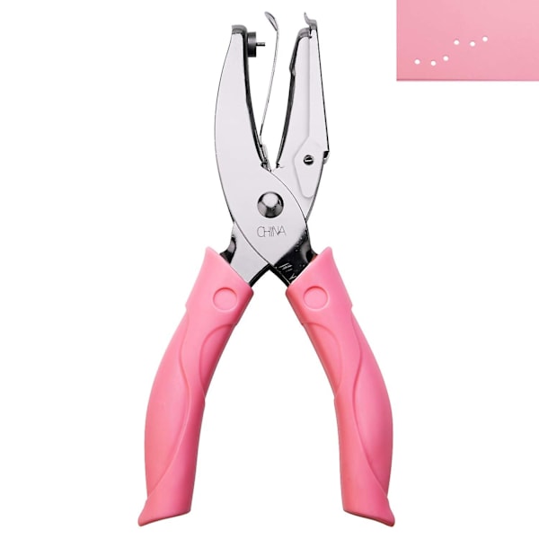 1mm Hole Punch Hole Puncher Paper Punch Punchers With Pink Grip For Craft Paper (small Circle)