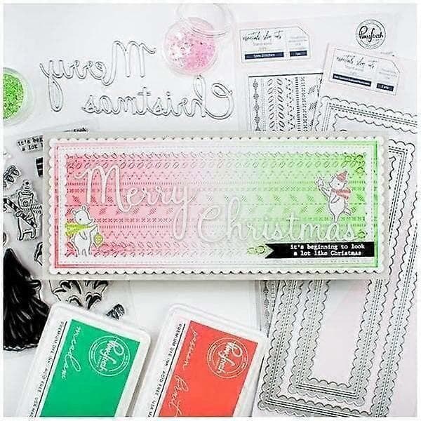 PINKFRESH DIE S, Stitched Scallop Rectangles