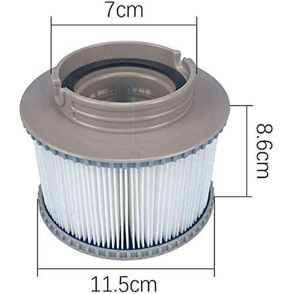 [KK]INF poolfilter compatible with MSPA inflatable pool FD2089, 4-pack - Perfect
