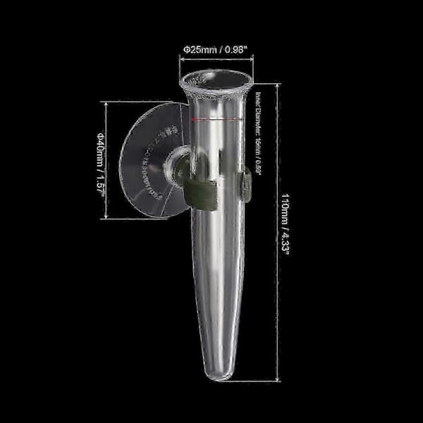 Blomstervattenrör med Sugkopp, 3 st 15 mm ID 10 cm Väggmonterad Vas i Plast - Bra