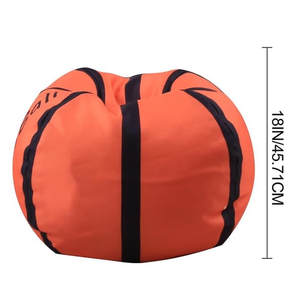 Förvaring Bean Bag Stol 18 tums Beanbag Cover med dragkedja för barn plyschleksaker Game PlayBasketball