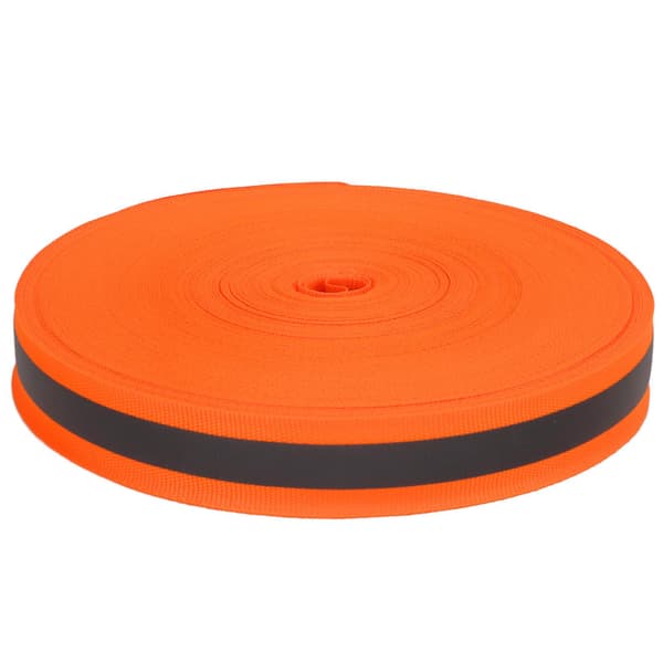Reflekterande fluorescerande orange nylonband 50 yards för säkerhet