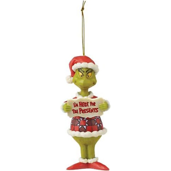 Merry Christmas Grinch Ornaments Xmas Tree Hängande Dekoration Figur hänge