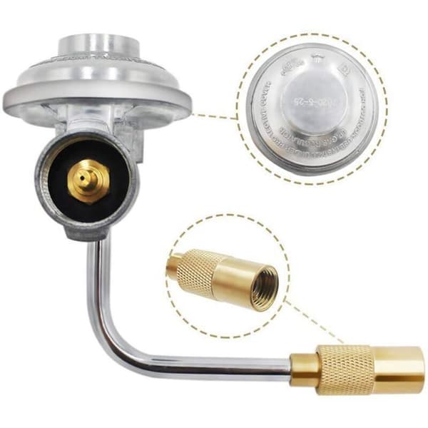 Grillregulator i rustfritt stål - ZOR - Ulisem propanregulator - Robust rustfritt stål