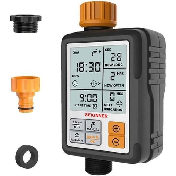 Bevattningstimer - AUDBURN - Sprinklertimer - Stor LCD-skärm - Flexibel programmering - Manuellt läge