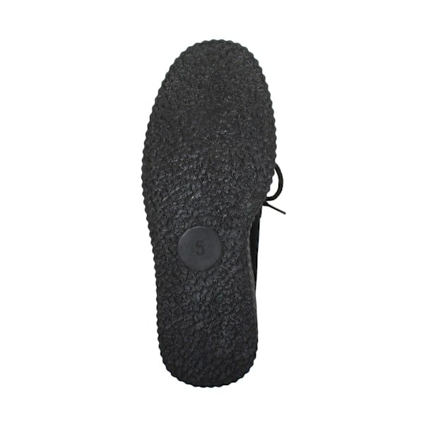 Dam platta dubbla platå kilklack snörning goth creepers skor stövlar Black Suede UK 4 / EU 37 / US 6