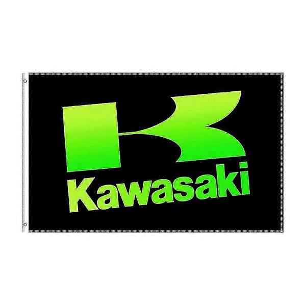 3x5 jalkaa Kawasaki lippu polyesteri painettu moottoripyöräilybanneri yhteensopiva sisustuksen kanssa A-434 120x180cm