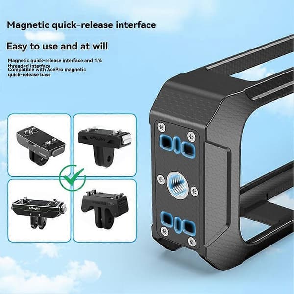 Plastramme til X5 Cage Quick Release Beskyttende Hus Action Kamera Tilbehør Black