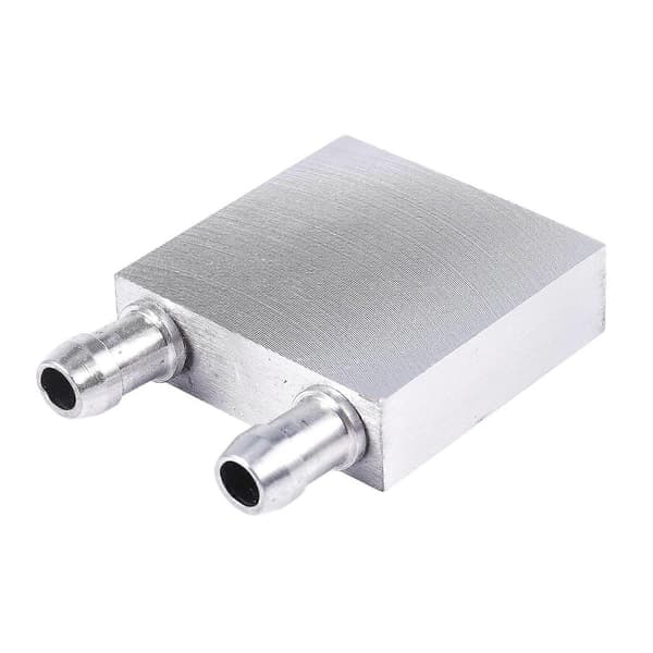 40x40x12mm Aluminium Vandvæskekølerblok Køleplade til Computer CPU Radiator Silver