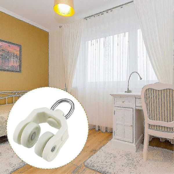 [KK] Ceiling Curtain Track Flexible Bendable Curtain Track Rollers Plastic Drape Track Sliders Compatible with Shower Curtain