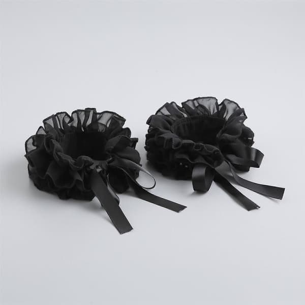 Chiffon og sæt styling professionelle afslappede ensembler tilbehør sort Black