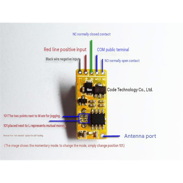 [KK]Wireless RF Remote Control 433Hz 4.2-12V S Relay Module No NC MI