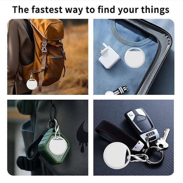 4 STK Smart Air Tag GPS Tracker Nøglefinder GPS Global Positionering Bluetooth Mini GPS Tracker Kæledyrsnøgle As Shown