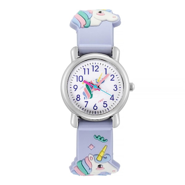 Børne Enhjørning Tegnefilmsur Sødt Quartz Ur Fødselsdagsgaver [LGL] Purple