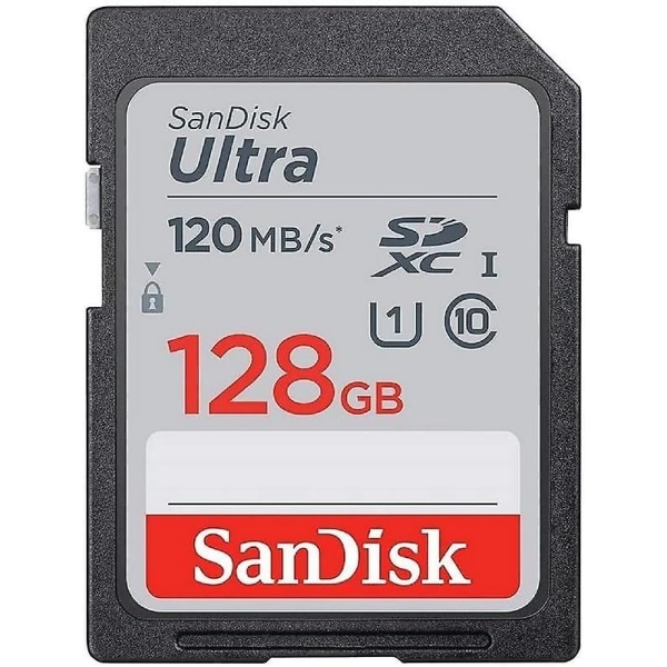 128gb Ultra Sdxc Uhs-i minneskort - 120mb/s, C10, U1, Full Hd, SD-kort - Sdsdun4-128g-gn6in
