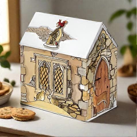 Liten Vinterhusboks Cream 12 x 13,5 x 7.5 cm