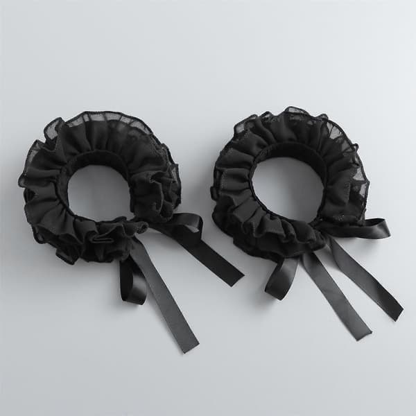 Chiffon og sæt styling professionelle afslappede ensembler tilbehør sort Black