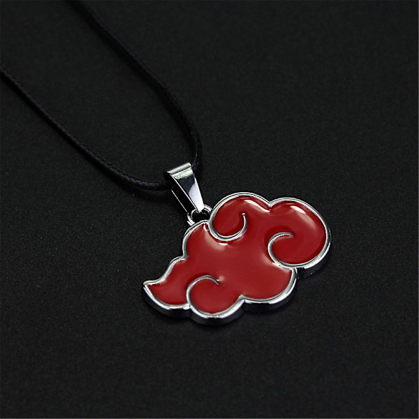 Anime Naruto Akatsuki Röd Moln Logo Hänge Halsband Unisex Kvinnor Män Smycken Gåvor