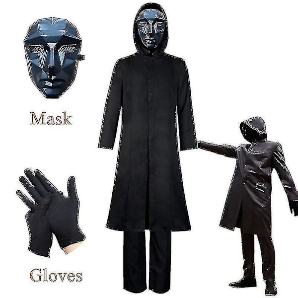 Squid Game Vuxen Stil Boss Kostym + Mask + Handskar Full set One Size