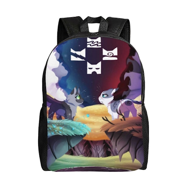 Warrior Cats -reppu ala- ja yläkouluun, suuri kirjalaukku, olkalaukku, rento päiväreppu, kannettavan tietokoneen laukku pojille ja tytöille - XTYD3169