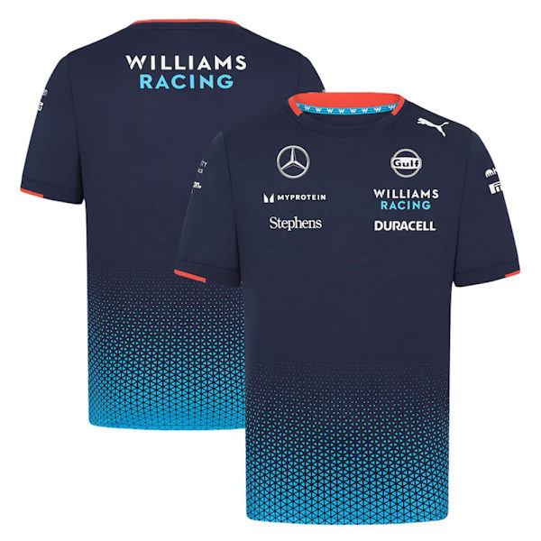 Williams F1 Racing Suit Herr T-shirt Team T-shirt 2024 Marinblå Sommar Sport Kortärmad Marinblå Navy Blue XL
