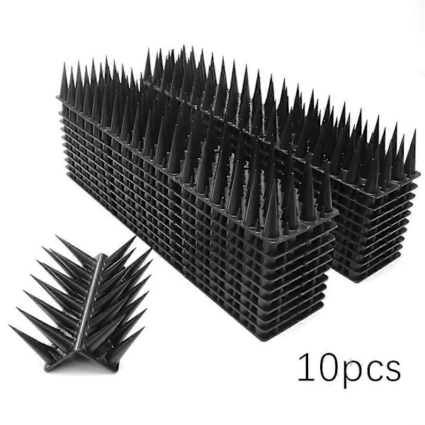10 st Fågelpiggar för Anti Duvor Hög Skärpa Husdjurskontroll Piggar Set för Utomhusbruk Black 10pcs