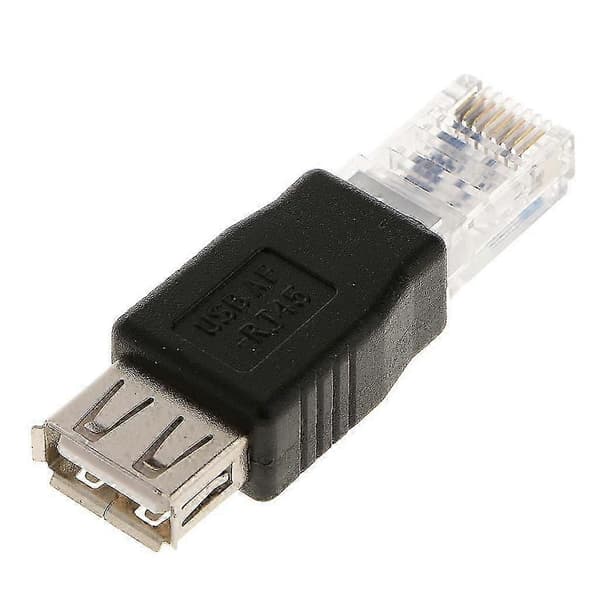 RJ45 til USB A hunnadapterkontakt LAN Ethernet-ruterplugg