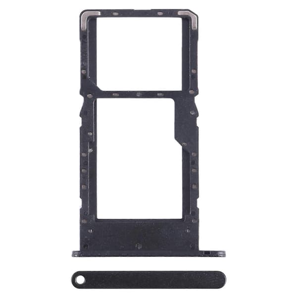 För Huawei nova Y61 SIM + SIM / Micro SD-kortfack Black