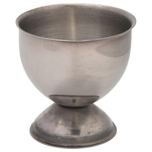 Äggkopp, äggbricka i rostfritt stål, mjukkokta äggkoppar, hållare, diskmaskinssäker (4-pack) Silver