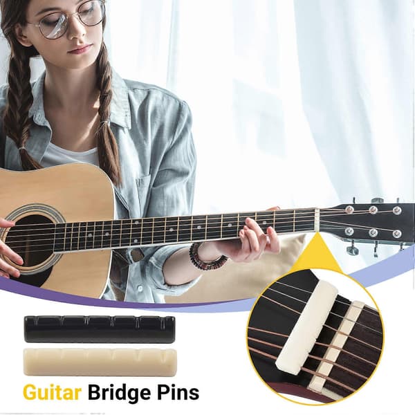Gitarbroplugger Trekker Trekkfjerner Verktøy med 2-pakning Gitarsadelmutter og 12-pakning