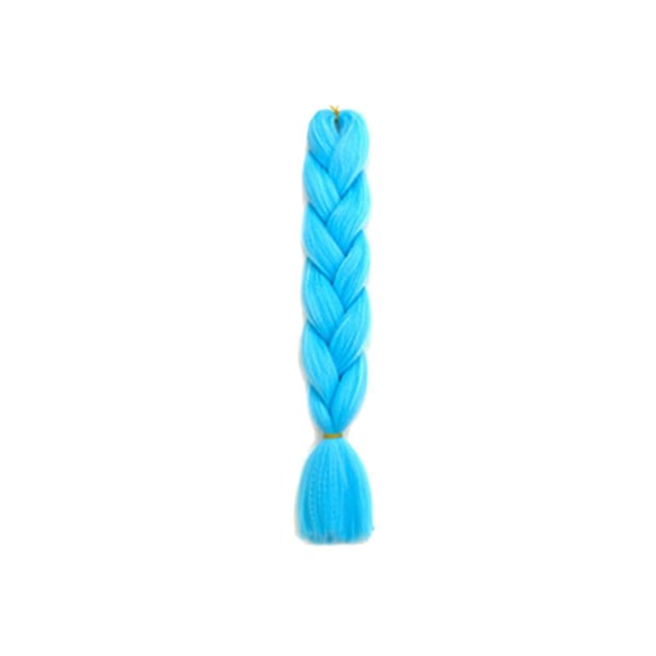 Punotut hiukset 60 cm Hiusten pidennykset Synteettinen kuitu Crochet-punos Dreadlockit Monivärinen Light Blue